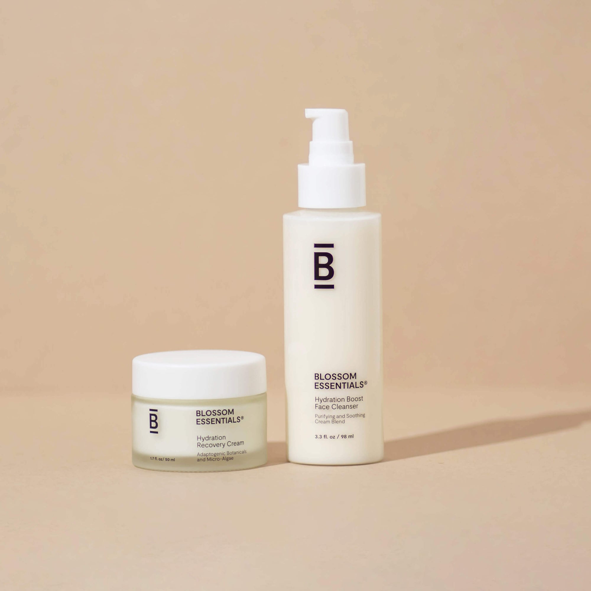 Hydration Boost Face Cleanser and Hydration Recovery Face Cream in the cleanse and recovery kit